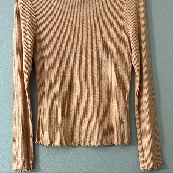 Gilli Women's Copper Lettuce Trim Soft Ribbed Knit Top - Size M - Picture 10 of 10